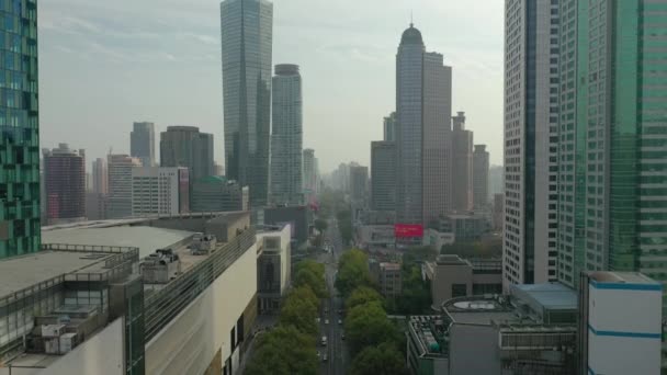 Päiväsaikaan Lento Yli Nanjing Kaupungin Antenni Panoraama Kuvamateriaalia — kuvapankkivideo