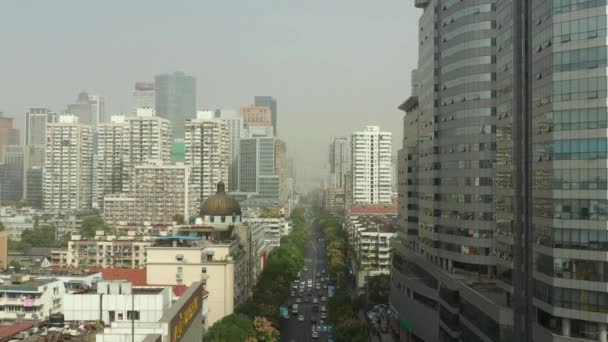 ยวบ นเวลากลางว นเหน อเม Nanjing ภาพพาโนรามาทางอากาศ — วีดีโอสต็อก