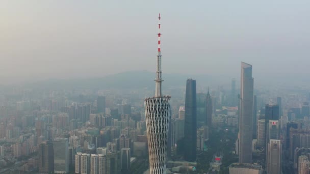 Guangzhou Jan 2019 Guangzhou Canton Tower Guangzhou Kina Färgglada Dag — Stockvideo