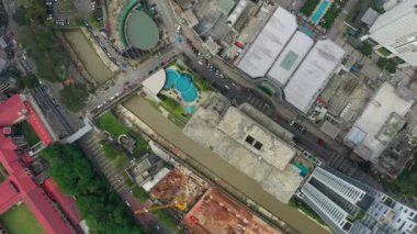 KUALA LUMPUR, MALAYSIA - SEPTEMBER 25 2018: kuala lumpur şehir merkezi panorama 4k circa 25 Eylül 2019 kuala lumpur, malaysia.r, malaysia.