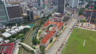 KUALA LUMPUR, MALAYSIA - SEPTEMBER 25 2018: kuala lumpur şehir merkezi panorama 4k circa 25 Eylül 2019 kuala lumpur, malaysia.r, malaysia.