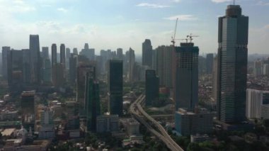 KUALA LUMPUR, MALAYSIA - SEPTEMBER 12020: kuala lumpur şehir merkezi havacılık panoraması 4k circa September 1 2020 kuala lumpur, malezya.