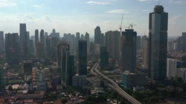 KUALA LUMPUR, MALAYSIA - SEPTEMBER 12020: kuala lumpur şehir merkezi havacılık panoraması 4k circa September 1 2020 kuala lumpur, malezya.