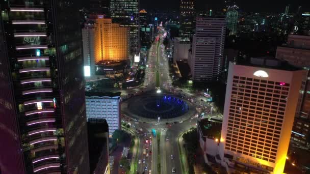 Kuala Lumpur Malásia Setembro 2020 Kuala Lumpur Night Traffic Aerial — Vídeo de Stock
