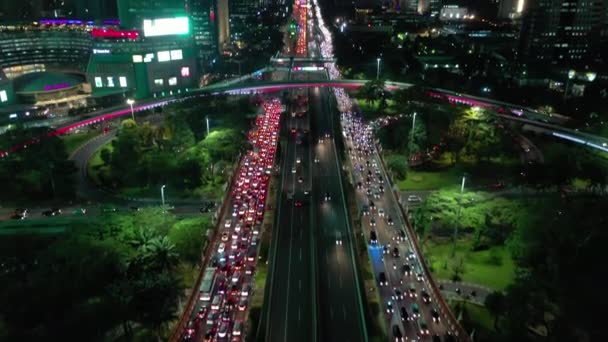 Kuala Lumpur Malaysia Settembre 2020 Kuala Lumpur Traffico Notturno Panorama — Video Stock