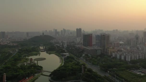 Ημέρα Ώρα Guangzhou Βιομηχανική Cityscape Εναέρια Πανόραμα Βίντεο Κίνα — Αρχείο Βίντεο