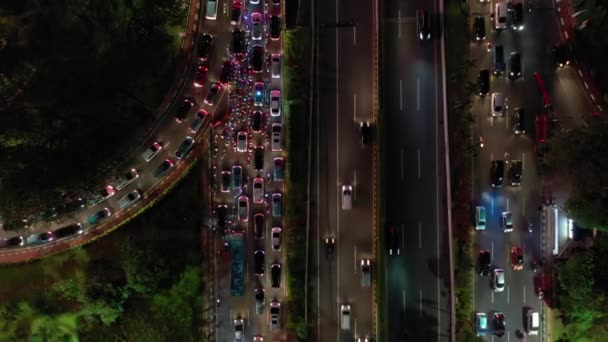 Kuala Lumpur Malaysia Září 2020 Kuala Lumpur Noční Provoz Letecké — Stock video