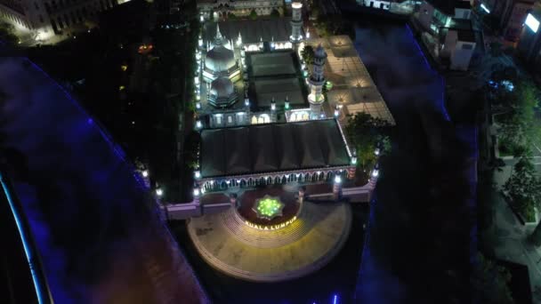 Kuala Lumpur Malaysia September 2019 Night Illuminated Kuala Lumpur Downtown — 图库视频影像