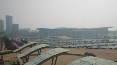Çin 'in Qingdao şehrindeki ünlü Olimpiyat Koyu, 4K 