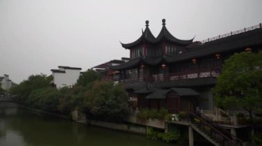 Nanjing şehrindeki Riverside tapınağı, Çin, 4K