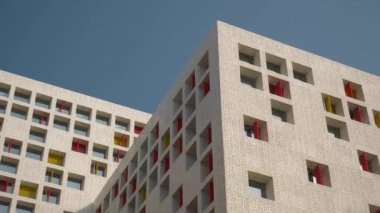Foshan şehrindeki modern kültür merkezi, 4k panorama  