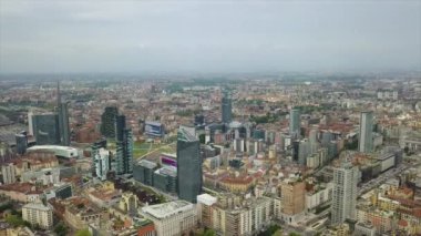 Milano şehir manzarasının havadan görünüşü, İtalya 
