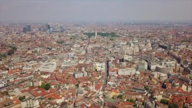 Milano şehir manzarasının havadan görünüşü, İtalya 