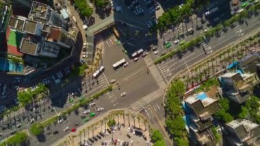 Zhuhai şehrinin havadan panoramik görüntüsü, Çin, 4k, zaman aşımı 