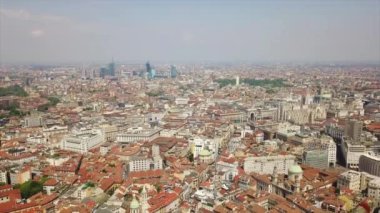 Milano şehir manzarasının havadan görünüşü, İtalya 