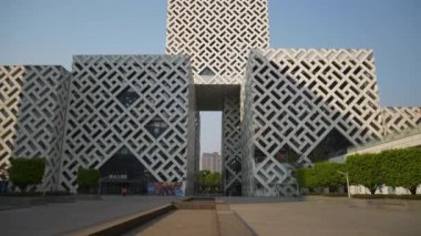 Foshan şehrinin modern mimarisi Çin, 4k panorama 