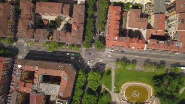 İtalya 'nın Milano şehrinin hava manzarası 