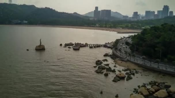 Luftaufnahme Der Stadt Zhuhai China Zeitraffer — Stockvideo