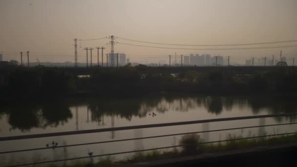 Ταξίδι Τρένο Στο Guangzhou Κίνα Pov — Αρχείο Βίντεο