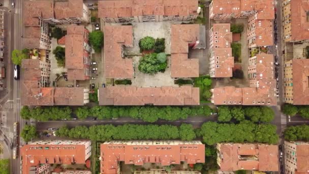 Вид Воздуха Улицу Милане Италия — стоковое видео