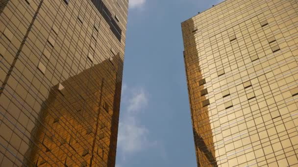 Guangzhou Şehrindeki Modern Gökdelenler Panorama — Stok video