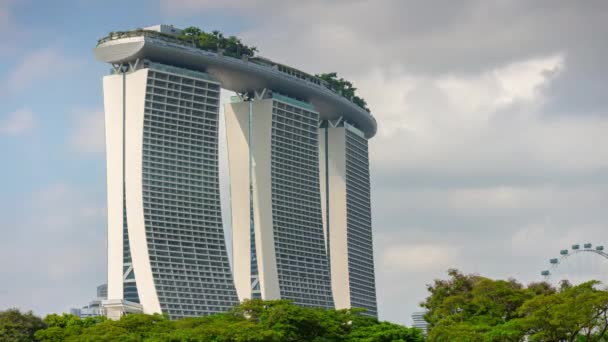 World Famous Hotel Singapore Time Lapse — Stock Video