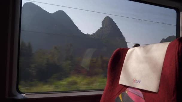 Voyage Train Sur Route Guangzhou Chine Pov — Video