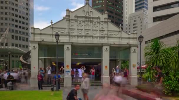 싱가포르 싱가포르 시차로 붐비는 보름달 — 비디오