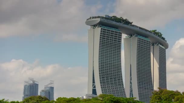 世界的に有名なホテル シンガポール タイムラプス — ストック動画