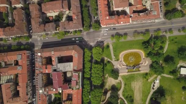 Вид Воздуха Район Города Милан Италия — стоковое видео