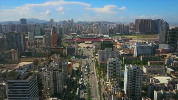 Entrée Port Gongbei Avec Paysage Urbain Zhuhai Vue Aérienne Par — Video
