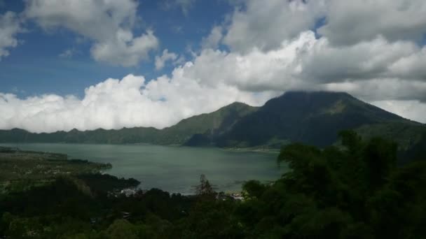 Céu Nublado Acima Natureza Cênica Ilha Bali Local Turístico Famoso — Vídeo de Stock