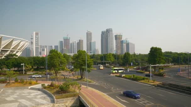 Foshan Város Modern Építészete Kína Panoráma — Stock videók