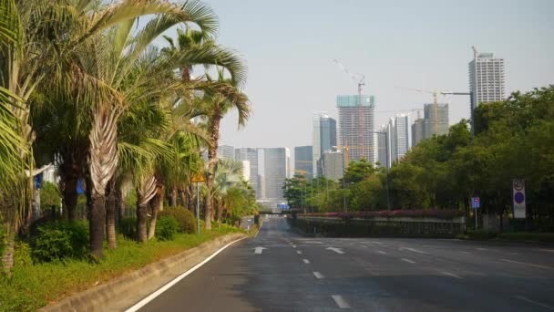 Panorama Ralenti Circulation Routière Foshan Chine — Video