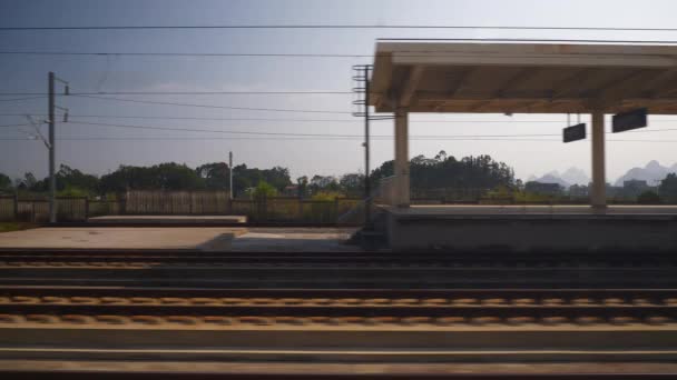 Viaje Tren Guangzhou China Pov — Vídeo de stock