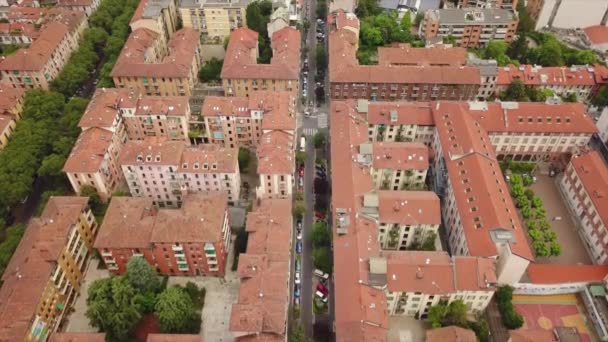 Αεροφωτογραφία Των Ταράτσων Στο Μιλάνο Ιταλία — Αρχείο Βίντεο