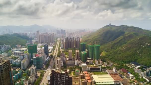 Luchtfoto Panoramisch Uitzicht Zhuhai Stad China Time Lapse — Stockvideo