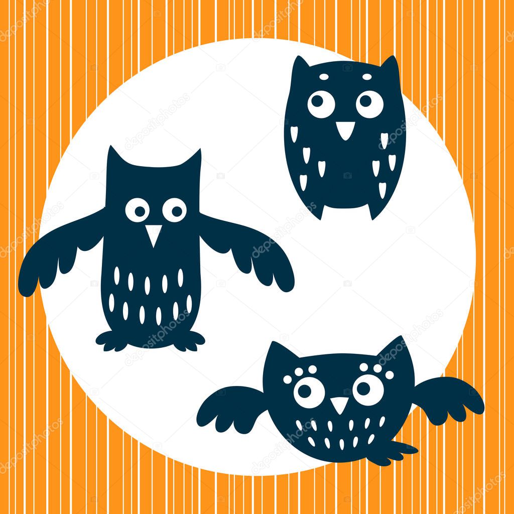 Halloween set owl