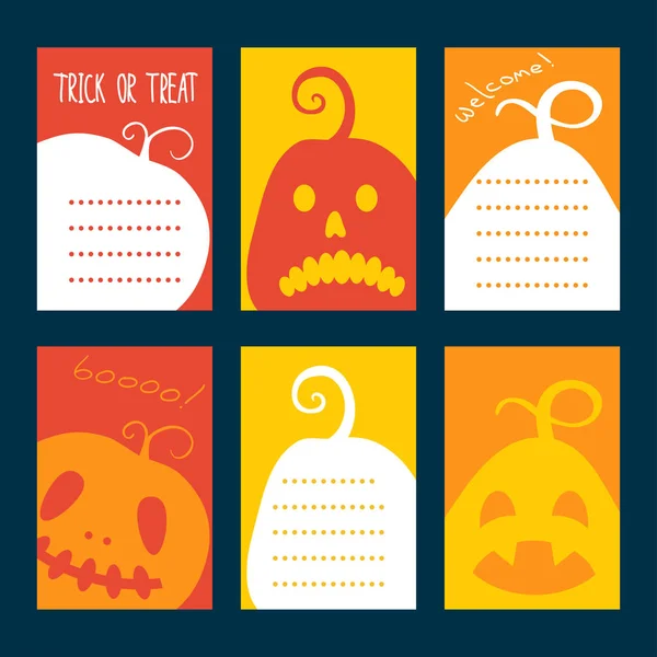 Invitaciones a una fiesta de Halloween — Vector de stock