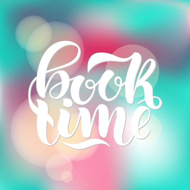 Kitap zaman. İlham ve motivasyon tırnak. El mürekkep yazı boyalı. El yazı ve tasarımlarınız için özel tipografi