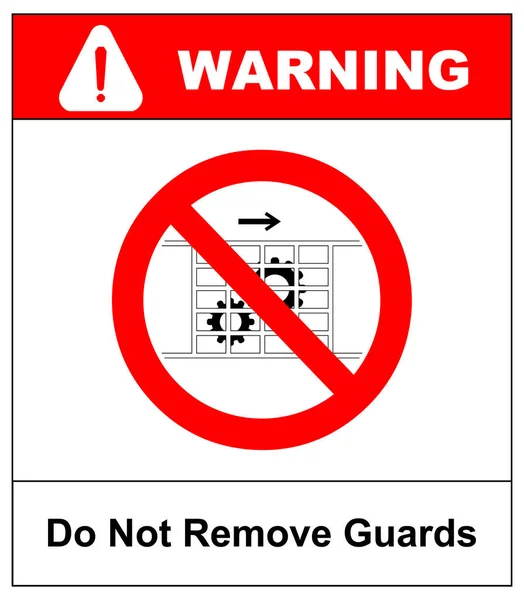 Снимайте Охранный Знак Шестеренкой Охрана Должна Месте Символ Запрета Информации — стоковое фото