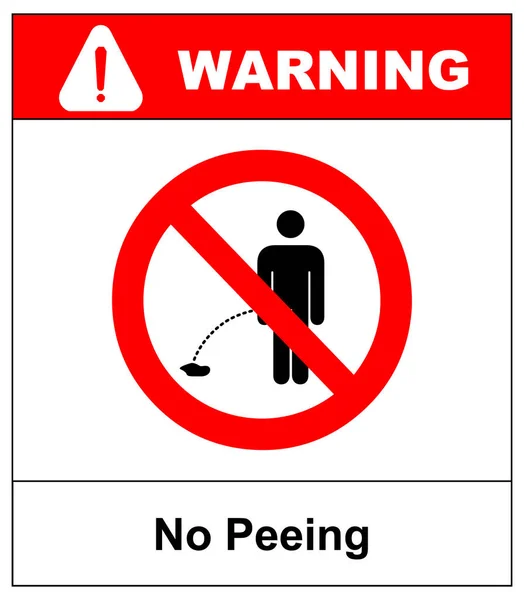 No peeing  sign illustration isolated on white background. No urinating on floor sign, impolite behavior pictogram. Warning forbidden red symbolfor forests and public places
