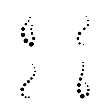 Koku aroma ve koku küme oturum açın. Koku ve koku izole beyaz arka plan üzerinde siyah daireler tarafından hisse senedi vektör çizim.