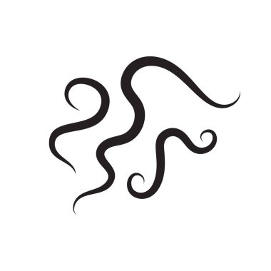 Solucan bağırsak parazit vektör simgesi. Ascarid, helmint, pinworm, beyaz arka plan üzerinde izole threadworm hisse senedi vektör çizim.