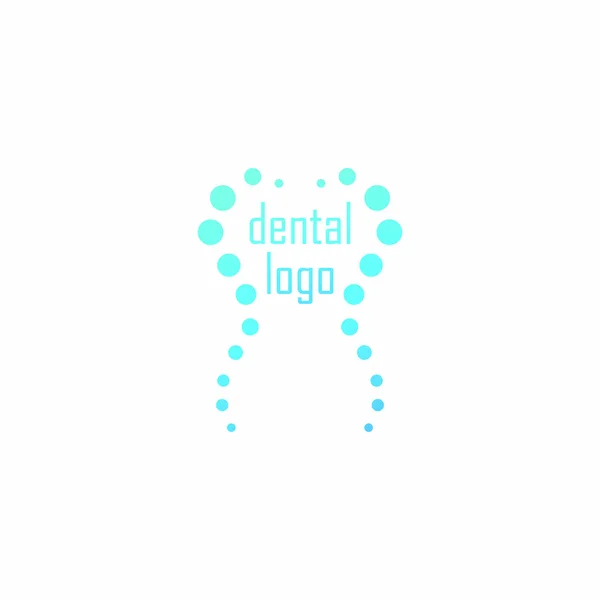 Klinika Stomatologiczna Logo Kształtu Zęba Przez Okręgi Stockowa Ilustracja Wektorowa — Wektor stockowy
