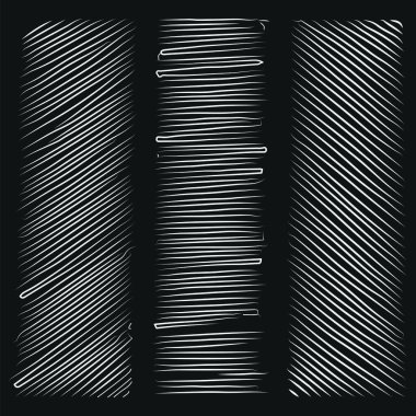 elle çizilmiş grunge vuruş doku set vektör