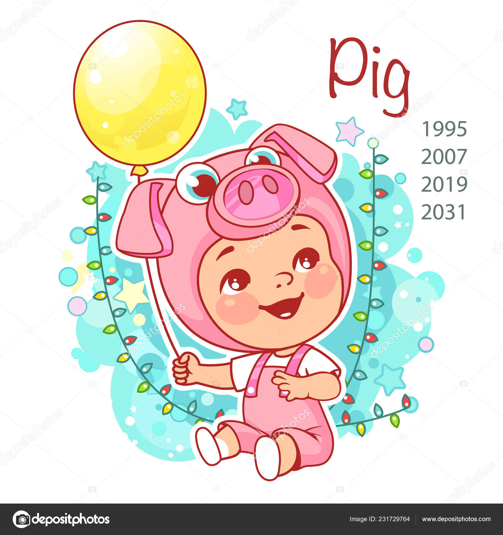 Symbole Annee Chinoise Mignon Petit Costume Usure Bebe Porc Petite Image Vectorielle Par Natoushe C Illustration Symbole Annee Chinoise Mignon Petit Costume Usure Bebe Porc Petite Image Vectorielle Par Natoushe C Illustration