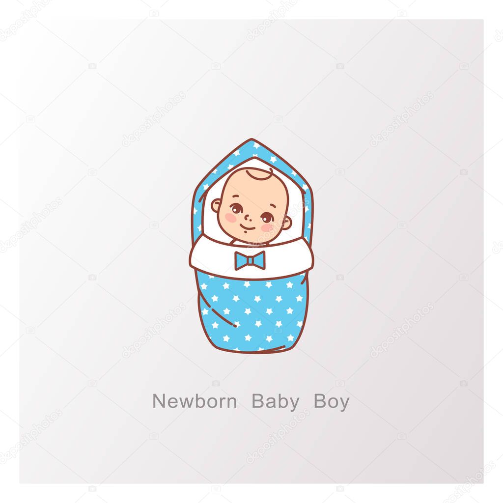 Baby shower design. It is a boy template. 