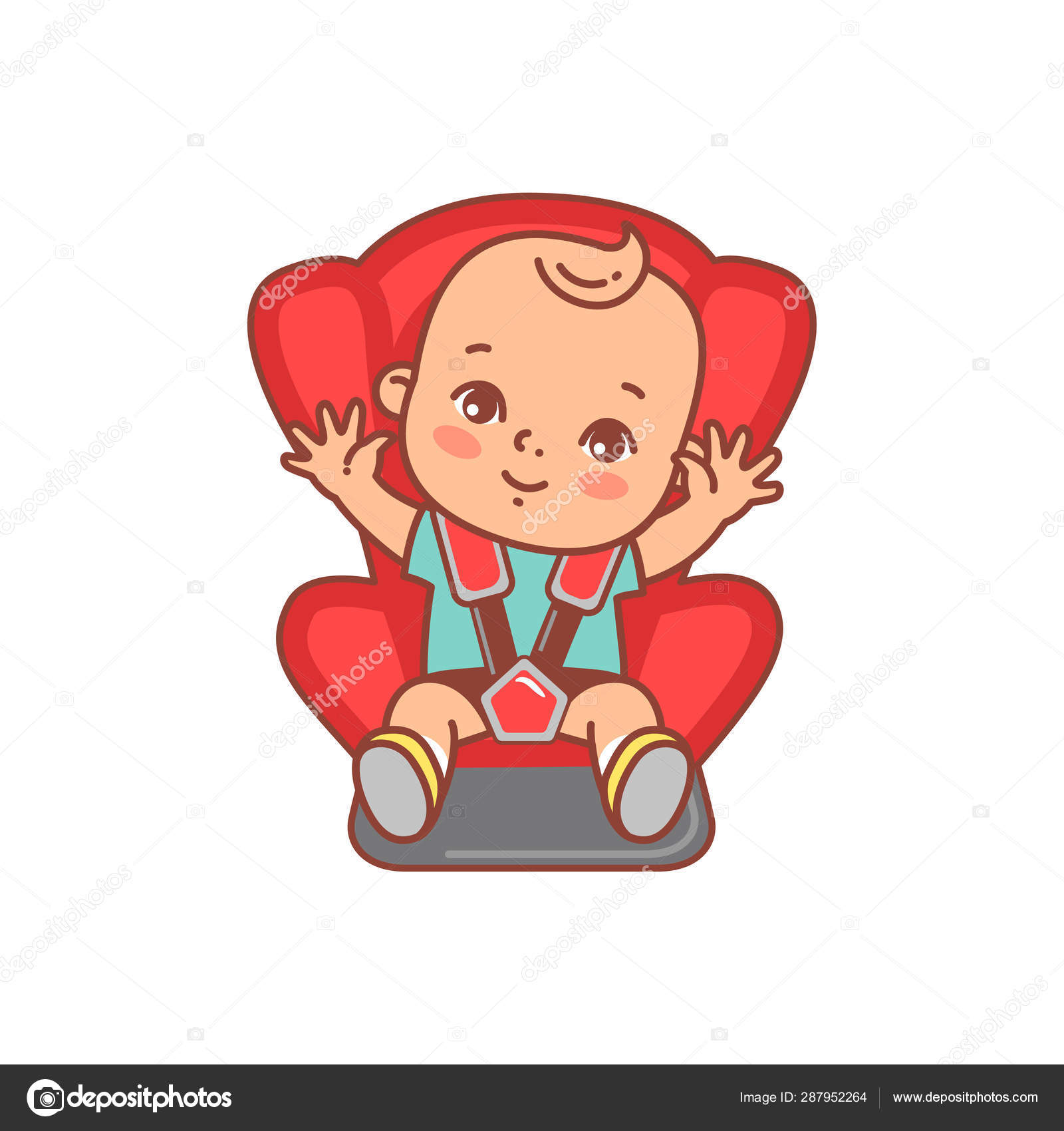 Baby Sitting Car Seat Sticker Car Baby Board Icon Child Stock Vector by  ©Natoushe 287952264