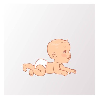 Bebek bezi sevimli küçük bebek erkek veya kız. 